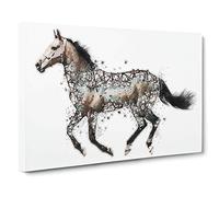 Horse Deconstructed Canvas Print | Gallery Wrapped 30mm Frame Wall Art | 30x20 inches | Ready to Hang | Abstract Animals Picture | Living Room Bedroom Lounge Office
