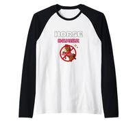 Horse Denier Funny Horse Gag Satire Horse Saying Raglan Baseball Tee