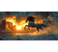 Horse Diamond Art Animal Diamond Painting Kits for Adults Beginner 5D DIY Full Round Drill Cross Stitch Kits for Adults Arts and Crafts for Bedroom Decor, Home Decor, Gifts 30 * 60CM -bby2603T8