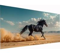 Horse Diamond Art Kits Adults, Large 32x16 Inch 5D Diamond Painting for Beginners Desert, DIY Full Drill Cross Stitch Embroidery Crystal Art, Crafts and Painting for Home Wall Decor Gifts E-3819