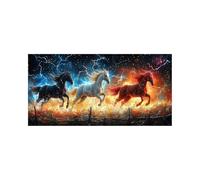 Horse Diamond Art Kits Adults with Diamond Art Accessories, 5D DIY Color Crystal Gem Crafts Kits for Kids, Animal Rhinestones Paint by Numbers on Canvas 32x16 in Wall Artwork for Room Decor 2509-10707