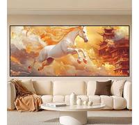 Horse Diamond Art Painting, 5D Animal Diamond Painting kit, Large 60x30cm/12x24in Dimond Art for Adults, DIY Crystal Art Gem Embroidery Crafts kits, Hobbies for Adults Women, Home Wall Decor 0R-363