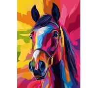 Horse Diamond Art, Pattern Animal Diamond Painting Kits for Adults 5D DIY Full Square Drill Gem Crystal Art Kits Crafts for Adults, Home Bedroom Decor, Room Decor, Gifts for Women 36x48inch -bby2507J7