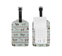 Horse Doodle Luggage Tag for Girl Women Kid Travel Baggage Tag Leather 1 Piece