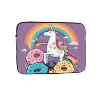 Horse Doughnut Rainbow Laptop Case 15 inch Shockproof Protective Notebook Case Water Resistant Laptop Bags Carrying Computer Bag Portable Business Briefcase for Men Women