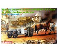 Horse Draw 2.8Cm Spzb41 At Gun 1:35 Plastic Model Kit Dragon Models