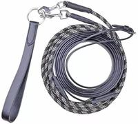 Horse Draw Reins Soft Grip Leather Pony Riding Equestrian Schooling Training Aid