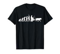 Horse Drawn Carriage Vehicle Cart Driver Coachman Evolution T-Shirt