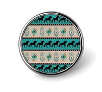 Horse Dream Catchers Boho Round Brooch Pin Badge Lapel Tie Pin for Women Men Office Worker Teacher Decor