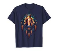 Horse Dreamcatcher Native American Indian Feathers Arts T-Shirt