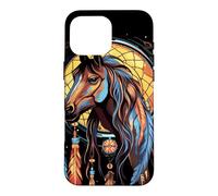 Horse Dreamcatcher Native American Indian Feathers Tribal Case for iPhone 16 Pro Max