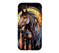 Horse Dreamcatcher Native American Indian Feathers Tribal Case for iPhone SE (2020) / 7/8