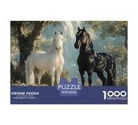 Horse Drinking by A Lake in Forest Durable Paper Fun Brain Challenge, Suitable for Adults Seeking Relaxing And Rewarding Hobbies 38x26cm/1000pcs