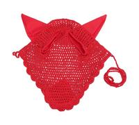 Horse Ear Bonnet Cotton Breathable Horse Fly Veil Ear Net Crochet for Sensitive Horses Outdoor Activities
