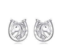 Horse Earrings Sterling Silver Horseshoe Earring for Women Western Equestrian Jewelry Gifts