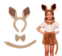 Horse Ears Cosplay, Realistic 2026 Costume, New Year Horse Ears with Long Tail, Soft Plush Party Accessory, Cosplay Kit with Adjustable Design, Dress-Up for Birthday Christmas Masquerade Celebration