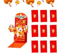 Horse Envelopes for Lunar Year 2026, 10 Pcs 3D Folding Supplies Chinese Year Money Envelopes for Business Wedding Birthday Office Celebration Meetings