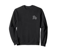 Horse Equestrian Show Jumping Minimalist Black and White Sweatshirt