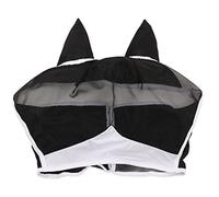Horse Eye Mask, High Elastic Mesh Mesh Horse Fly Mask, UV Protection Detachable Breathable Horse Fly Mask with Ears for Horse Racing (S)