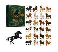 Horse Falling Advent Calendar 2025 - Gallop Through December, Fun Equestrian 24-Day Christmas Countdown Blind Box, Handmade Equine 24 Acrylic Horses Figurines, Horse Lovers Ornaments