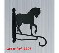 Horse Feature Bracket - Steel Hanging Basket Holder - H33 cm - Black Poppy Forge Black One Size