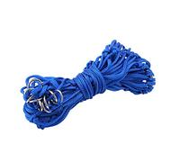 Horse Feeding Bag Nylon Slow Feeder, Equine Hay Net Bag with Hanger, Large Capacity Wave Knot Design for One to Two Adult Horses, Lightweight Foldable Feed Hay Bag for Stable Pastu (Blue)