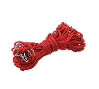 Horse Feeding Bag, Nylon Slow Feeder Equine Hay Net with Hanger, Large Capacity Wave Knot Design for 1-2 Adult Horses, Lightweight Foldable Hay Feeder (Red)