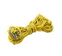 Horse Feeding Bag, Nylon Slow Feeder Equine Hay Net with Hanger, Large Capacity Wave Knot Design for 1-2 Adult Horses, Lightweight Foldable Hay Feeder (Yellow)