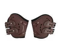 Horse Fetlock Boots Breathable Impact Absorbing Air Perforated Horse Hind Legs Boots for Fetlock Injury Protection Brown (XL 100x70cm / 39.37x27.56in)