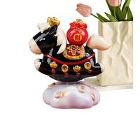 Horse Figures | Resin Chinese Figures - Cute Wealth Pony Desk Decoration | For Desk Office Window Bedroom Kitchen Bathroom Entrance Holidays New Year Birthday