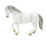Horse Figurine White 15cm Plastic Lipizzaner Mare Realistic Dressage Mini Model