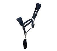 Horse Fleece Headcollar with Leadrope - Equestrian Adjustable Lightweight Padded Soft Halter Comfortable tack Equipment for Pony Full Cob Shetland