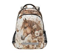 Horse Flowers Butterflies Around Backpacks for Kids School Bag Student Backpack Bookbag for Boys Girls Casual Bag