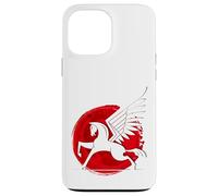 Horse Fly Eagle Riding Mould Japan Red Sun Victory Case for iPhone 13 Pro Max