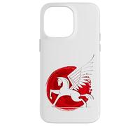 Horse Fly Eagle Riding Mould Japan Red Sun Victory Case for iPhone 14 Pro Max
