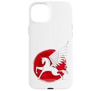 Horse Fly Eagle Riding Mould Japan Red Sun Victory Case for iPhone 15 Plus