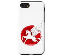 Horse Fly Eagle Riding Mould Japan Red Sun Victory Case for iPhone SE (2020) / 7/8