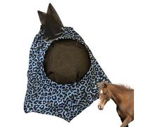 Horse Fly Face Cover - Anti-Bite Horse Head Cover Leopard Print Pattern,Breathable Face Protection For Horse Anti-Bite Horse Head Cover Horse Care Product, For Equestrian Training