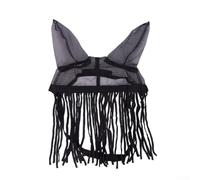 Horse Fly For Mask With Tassels, Breathable Equine, Adjustable Soft Polyester Head Net, Anti-Fly Fringe for Equestrian Stable Gear, Summer Riding Protection(M)