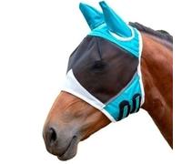 Horse Fly Mask, Breathable Stretchy Large Eye Space Mosquito Insect Shires Fly Mask with Ears, Equestrian Breathable Horse Mask For Horses(S,Blue)