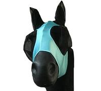 Horse Fly Mask Ear Bonnets - Noise Cancelling Breathable Fly Veil For Horse Cob Pony - Equestrian Lightweight Fine Mesh Fly Mask With Ears for UV Protection (Cob, Mint)