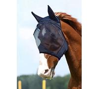 Horse Fly Mask Standard with Ears with Comfort Fleece padding UV Protection for horse Breathable Mesh(Cob, Pony, Full)