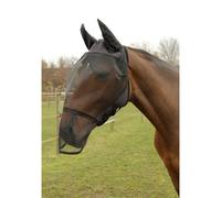 Horse fly mask with ear protection and nostril fringe Covalliero