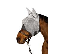 Kerbl Horse Fly Mask 324516 with Ears and UV Protection White Cob