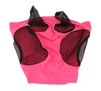 Horse Fly Mask with Ears, Mesh Horse Face Cover Fly Masks for Horses Anti-Fly Mesh Equine Mask with Ears Protection Riding Equestrian Equipment, Breathable Fabric, U V Protection (Rose Red)
