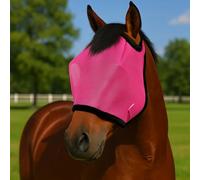 Horse Fly Mask with UV Protection - Breathable & Adjustable Fly Masks for Horses, Ponies, Miniature Foals, Drafts, Arabians, Cob and Full Sizes Comfortable Mesh Face Cover (Rose red, One Size)