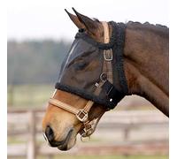 HORSE FLY MASK WITHOUT EAR PROTECTION SHETLAND TO EXTRA FULL (Black, Cob)
