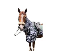 Horse Fly Sheet - Lightweight Full Neck Zebra Fly Mesh Rug for Horse & Pony | Summer Ride-On Sheet with UV Protection & Breathable Design