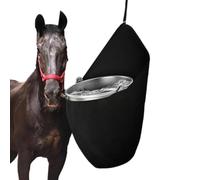 Horse Food Bucket, Feeding Bag for Horses, Hanging Grain Bucket Holder - a Light White, Horse Trailer Accessories for the Stable