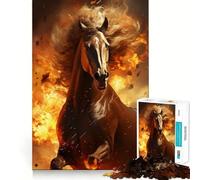 Horse From Hell Adults 1000 Piece Jigsaw Puzzle Cognitive Skill Tight Connection Fun Challenge Classic Xmas Gift (50x75cm)